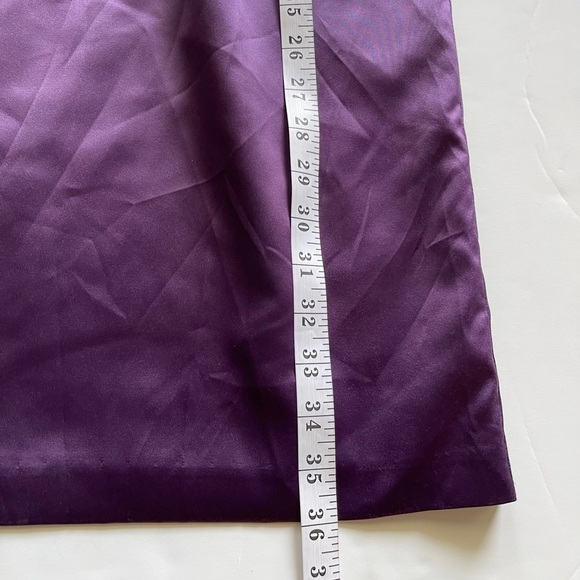 NWT! ($130) Jessica Simpson One Shoulder Purple Satin Dress Formal Prom Dress 14 - Picture 12 of 12